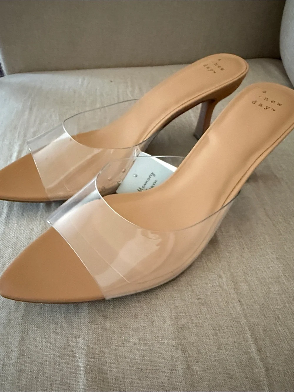 a new day Clear Band Nude Pointe Heels Lupita